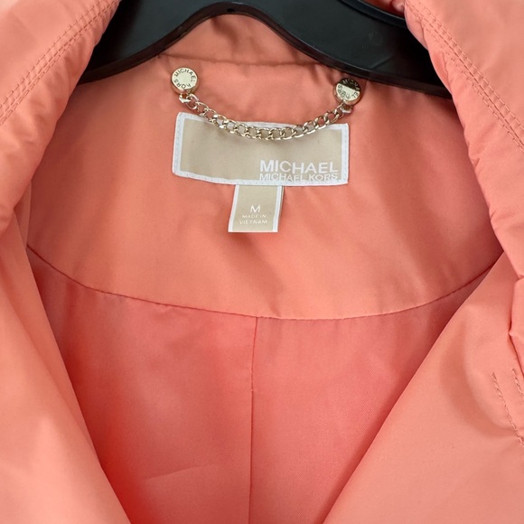 Michael Kors Coral Double-Breasted Trench Coat - Picture 2 of 7